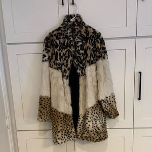 Blank NYC Multicolor Animal Print Teddy Jacket